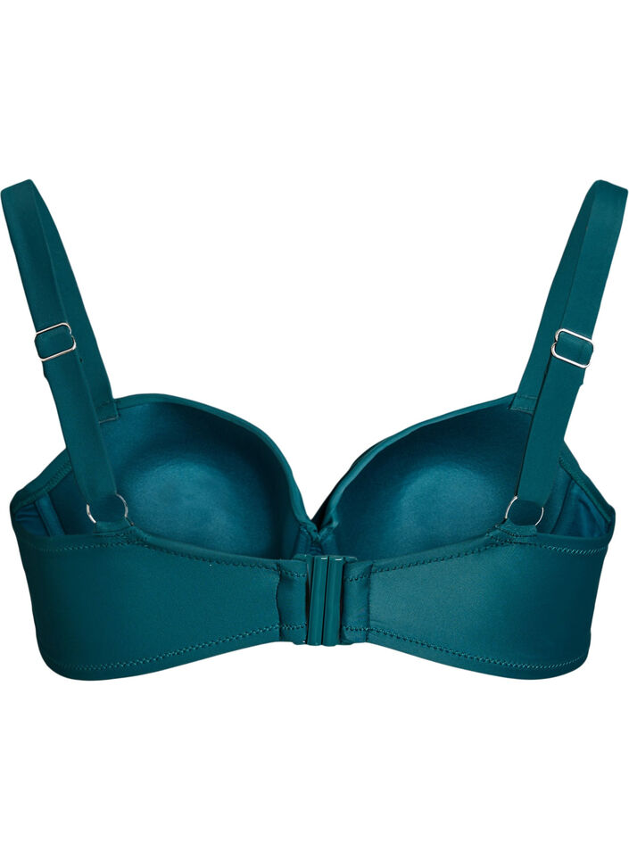 Bikini bh med b&oslash;jle og drapering, Gr&oslash;n, Packshot image number 1