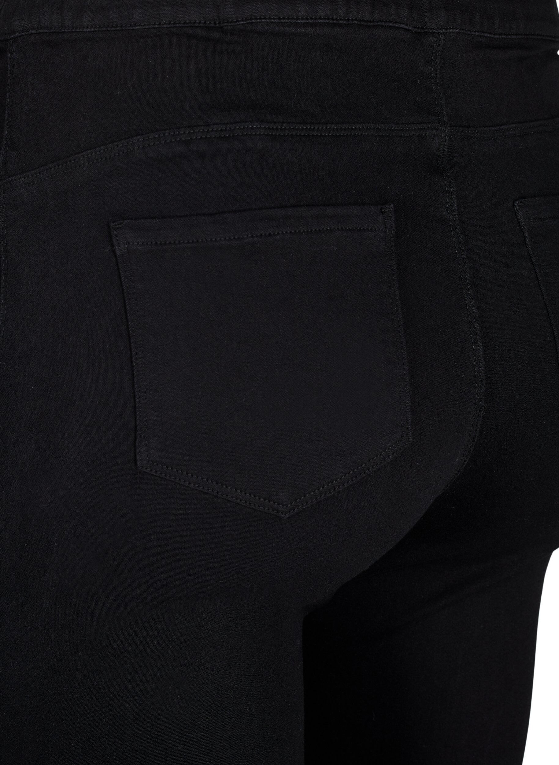 ZizziJeggings med h&oslash;j talje, Sort, Packshot image number 3