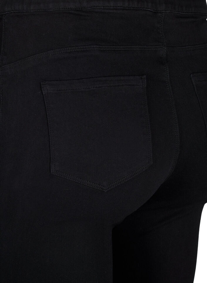Jeggings med h&oslash;j talje, Sort, Packshot image number 3