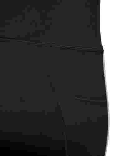Træningstights med refleks og sidelomme, Black, Packshot image number 3