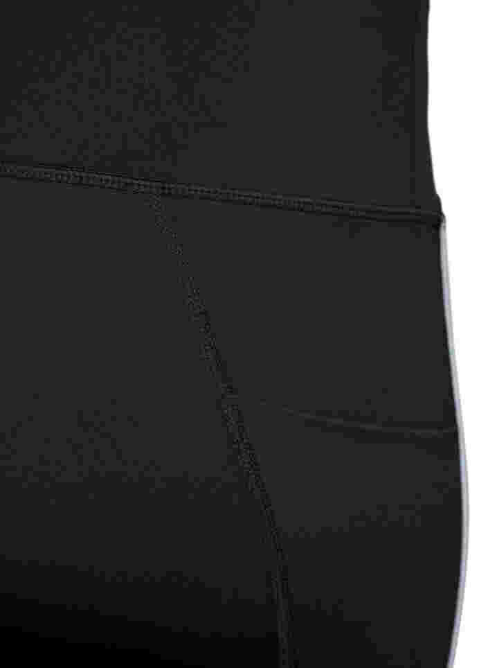 Træningstights med refleks og sidelomme, Black, Packshot image number 3