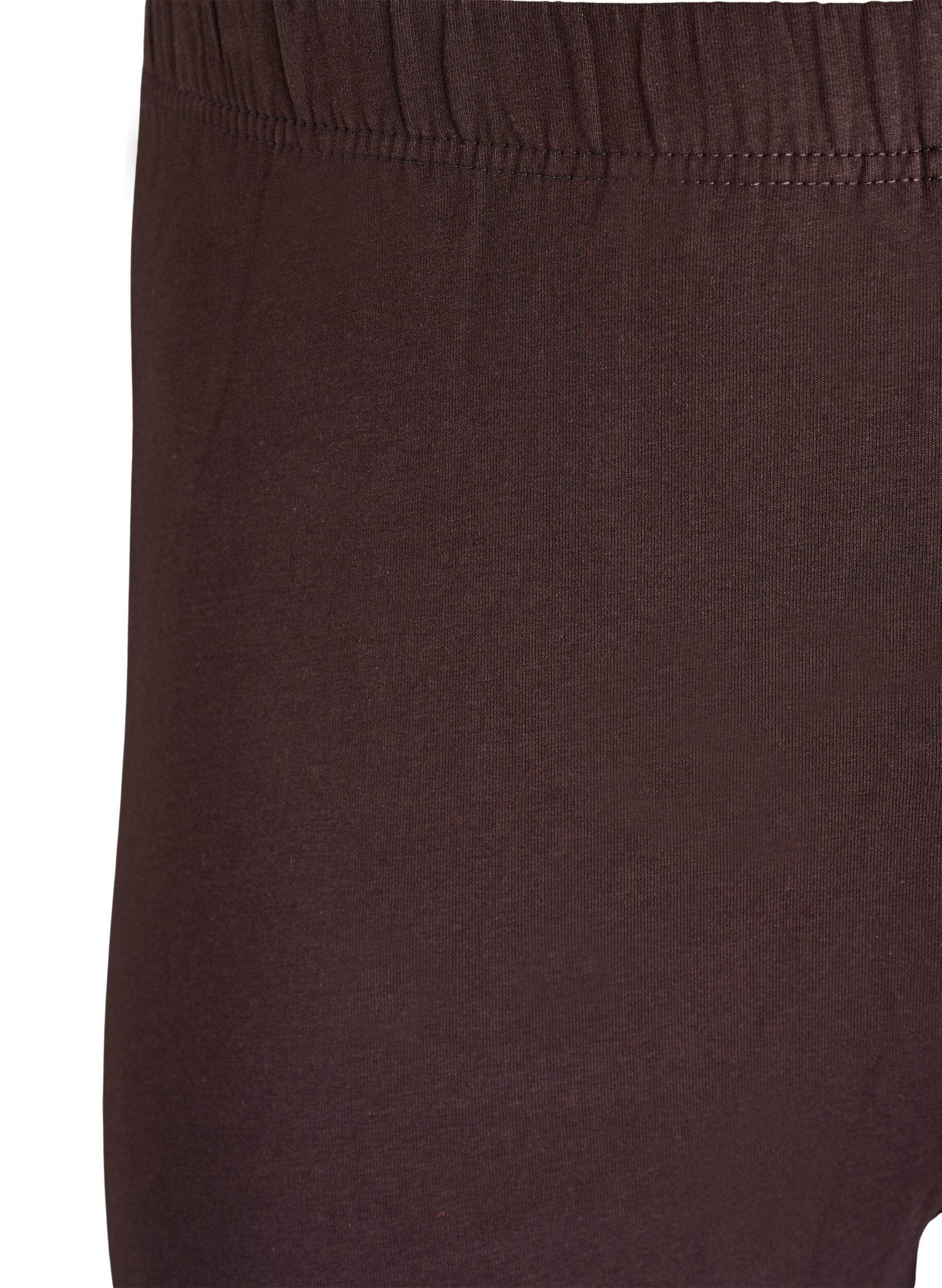 ZizziLeggings i bomuld med foer, Brun, Packshot image number 2