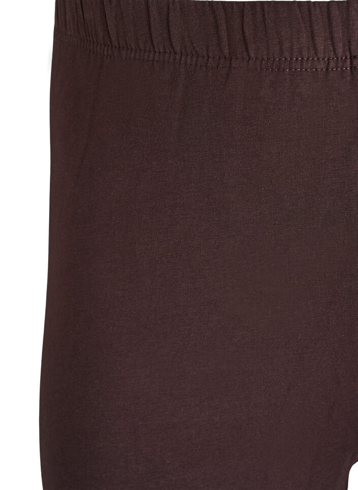 Leggings i bomuld med foer, Brun, Packshot image number 2