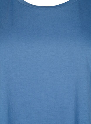 Kortærmet t-shirt i bomuldsblanding, Moonlight Blue, Packshot image number 2