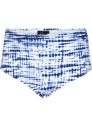 Højtaljet bikini underdel med print, Tie Dye Print, Packshot image number 0