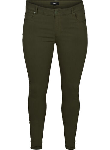 Slim fit bukser med lommer, Ivy green, Packshot image number 0