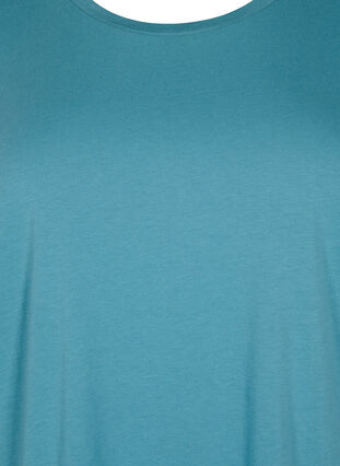 Bomulds t-shirt med 2/4 ærmer, Brittany Blue, Packshot image number 2