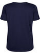 T-shirt i bomuld med tekstmotiv, Evening Blue w. 58, Packshot image number 1