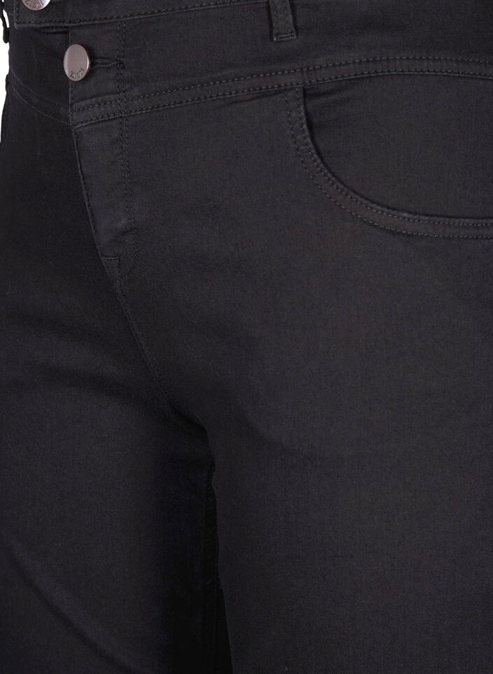 Regular fit Gemma jeans med høj talje, Sort, Packshot image number 2