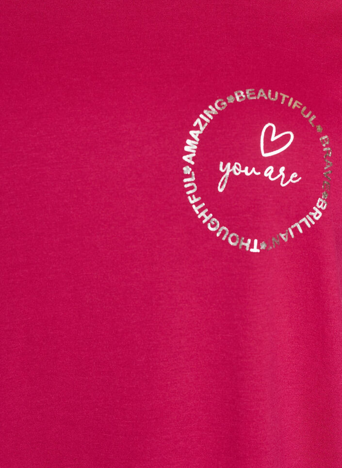 T-shirt med motiv, R&oslash;d, Packshot image number 2