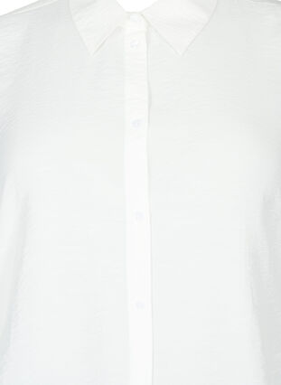 Skjorte i viskose med rynkedetalje, Bright White, Packshot image number 2
