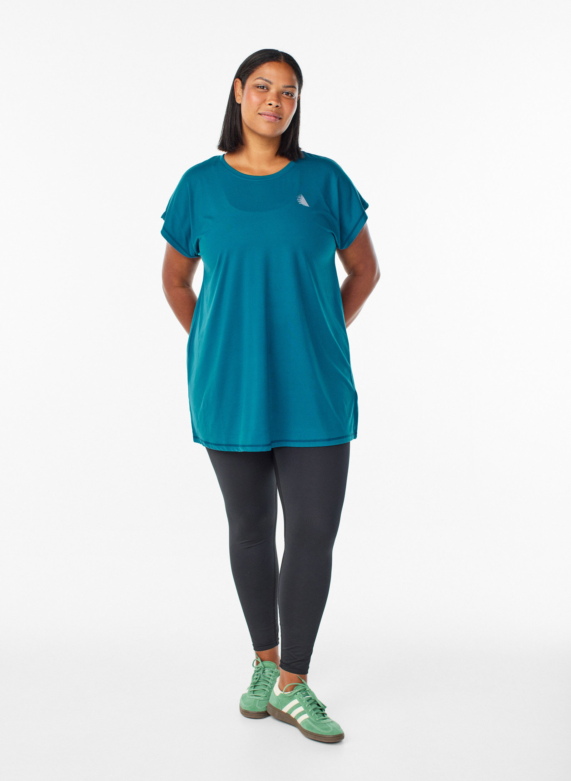 ZizziLang tr&aelig;nings t-shirt, Bl&aring;, Model image number 1
