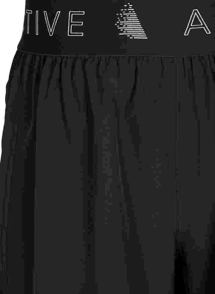 Trænings shorts med baglomme, Black, Packshot image number 2