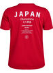 T-shirt med tekstmotiv og rund hals, R&oslash;d, Packshot image number 1