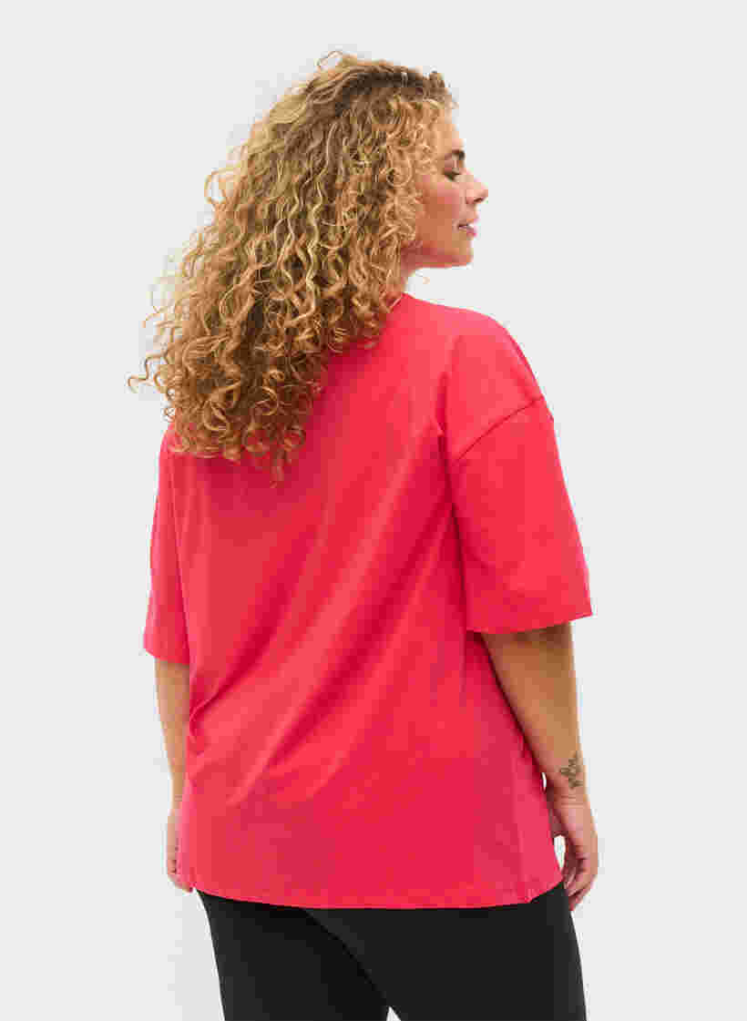 Trænings t-shirt i bomuld, Azalea, Model image number 1