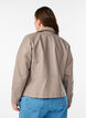 Bikerjakke i imiteret l&aelig;der , Beige, Model image number 2