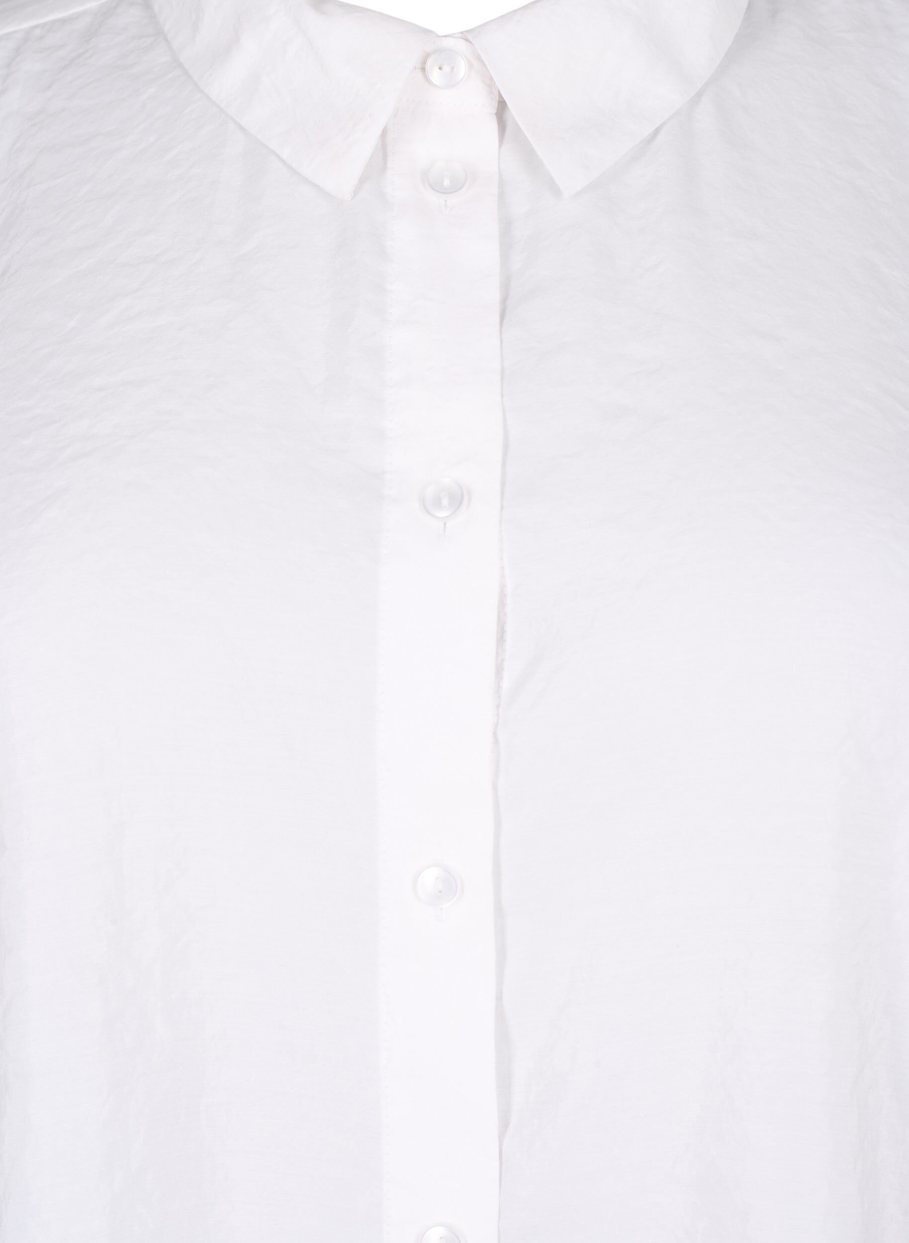 Zizzi Lang&aelig;rmet skjorte i TENCEL&trade; Modal , Bright White, Packshot image number 2