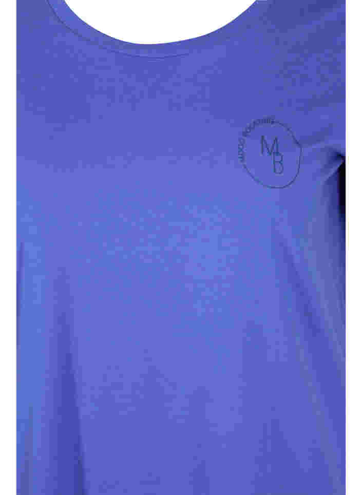 Kortærmet t-shirt med en rund halsudskæring, Dazzling Blue MB, Packshot image number 2