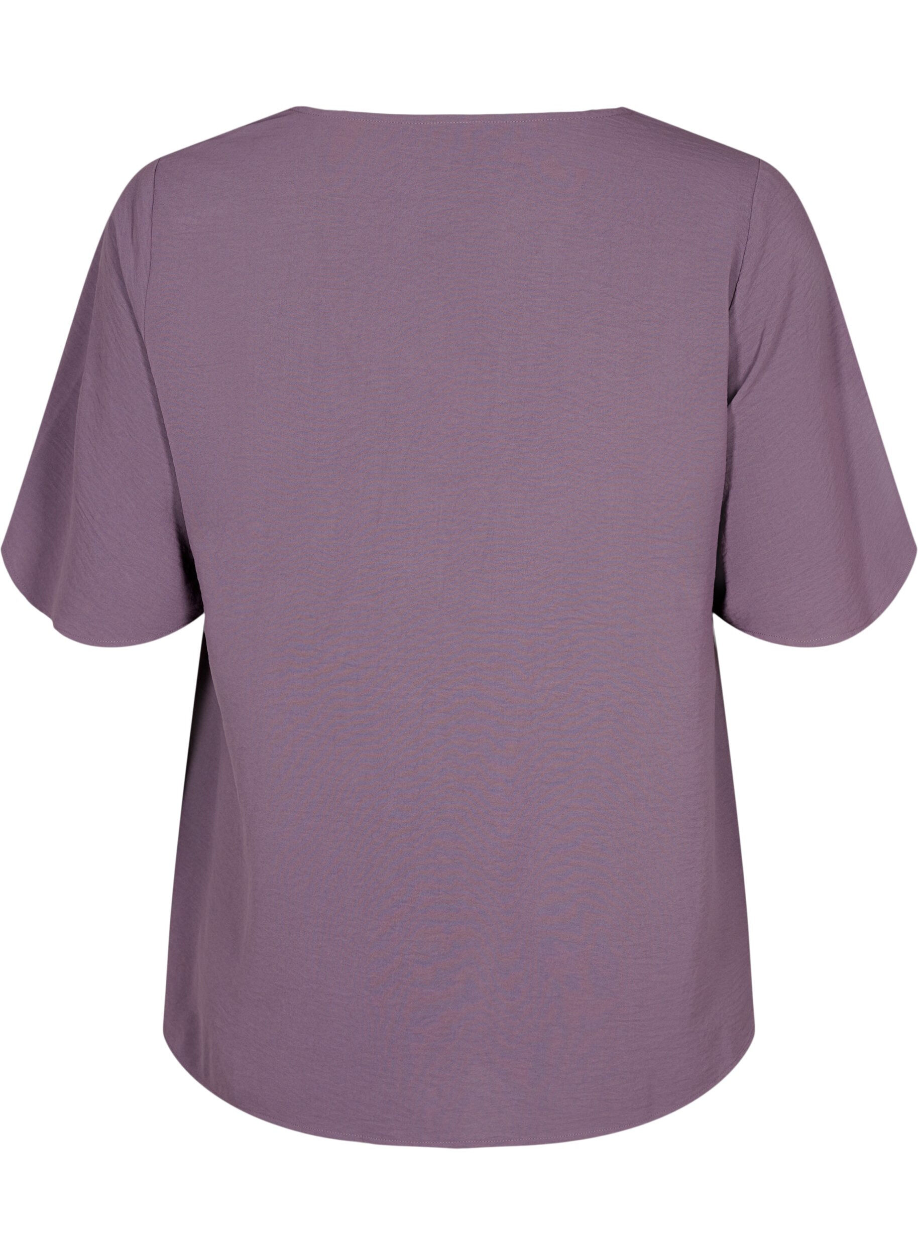 Zizzi Kort&aelig;rmet bluse med a-shape, Vintage Violet, Packshot image number 1