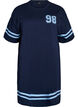 Kort t-shirtkjole med sporty detaljer, Bl&aring;, Packshot image number 0