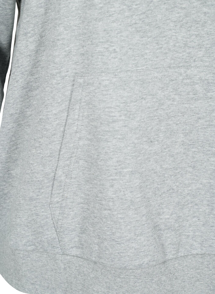 Sweat hættetrøje, Light Grey Melange, Packshot image number 3