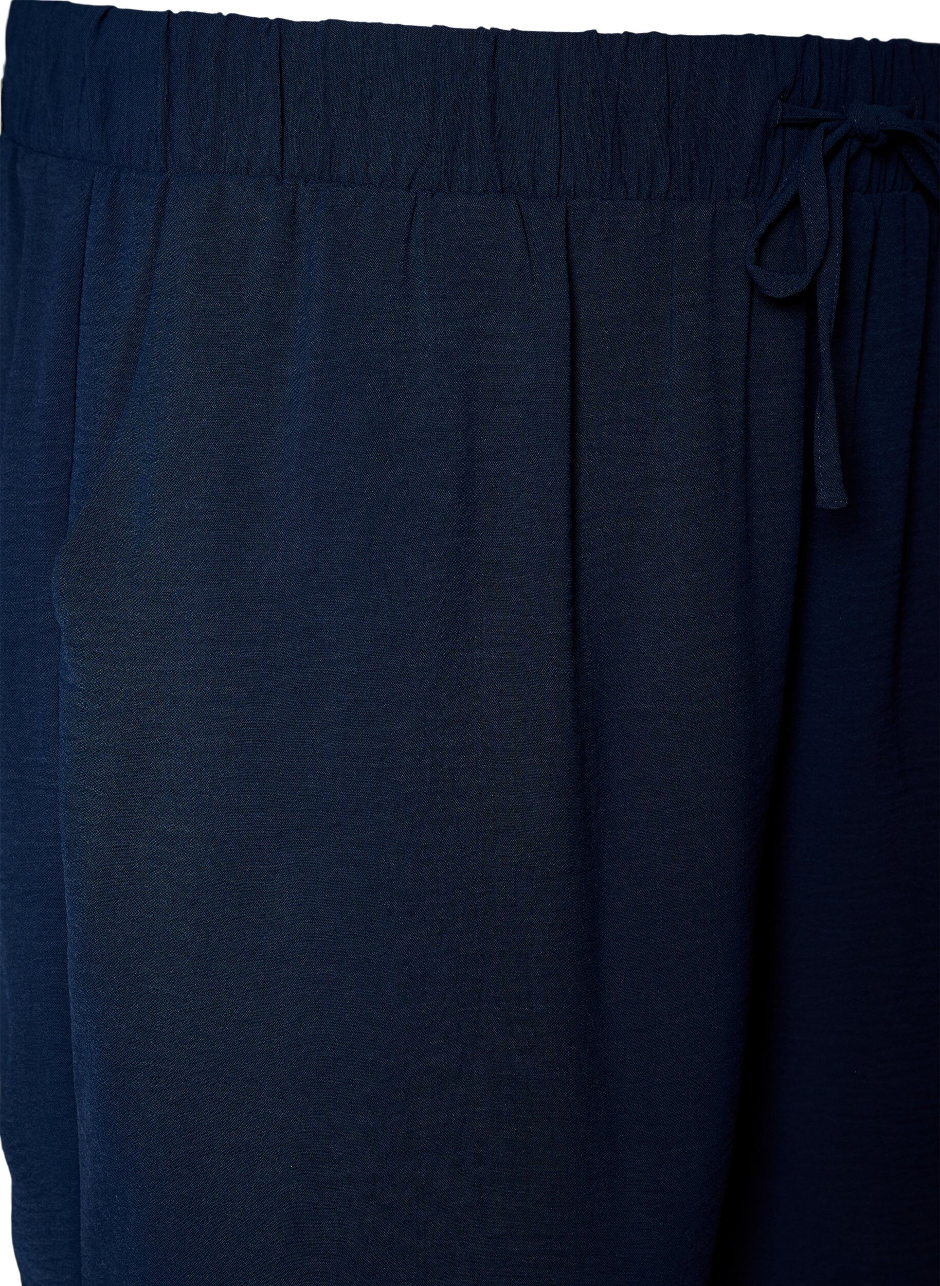 ZizziShorts med lommer og elastik i taljen, Bl&aring;, Packshot image number 2