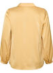 Bluse med skjortekrave og V-hals, Gul, Packshot image number 1