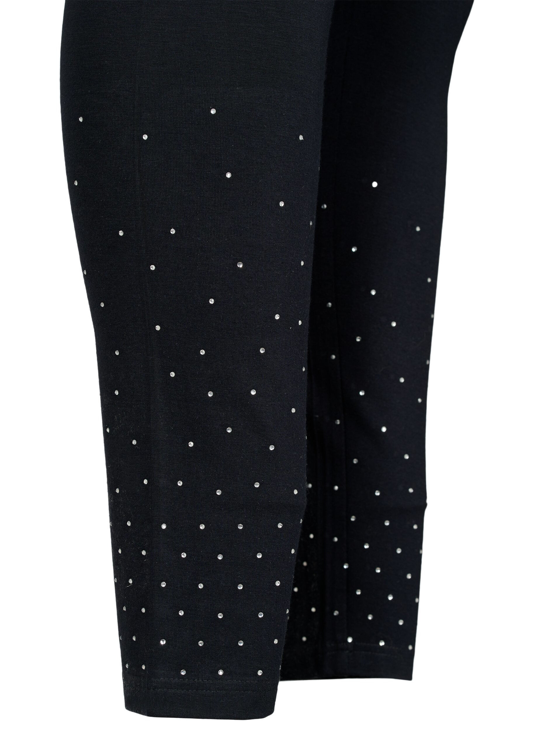 Zizzi Viskose leggings med similisten, Black, Packshot image number 3