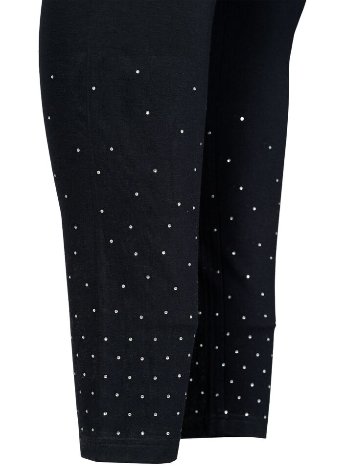 Viskose leggings med similisten, Black, Packshot image number 3