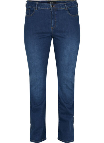 Højtaljet Ellen bootcut jeans, Dark blue, Packshot image number 0