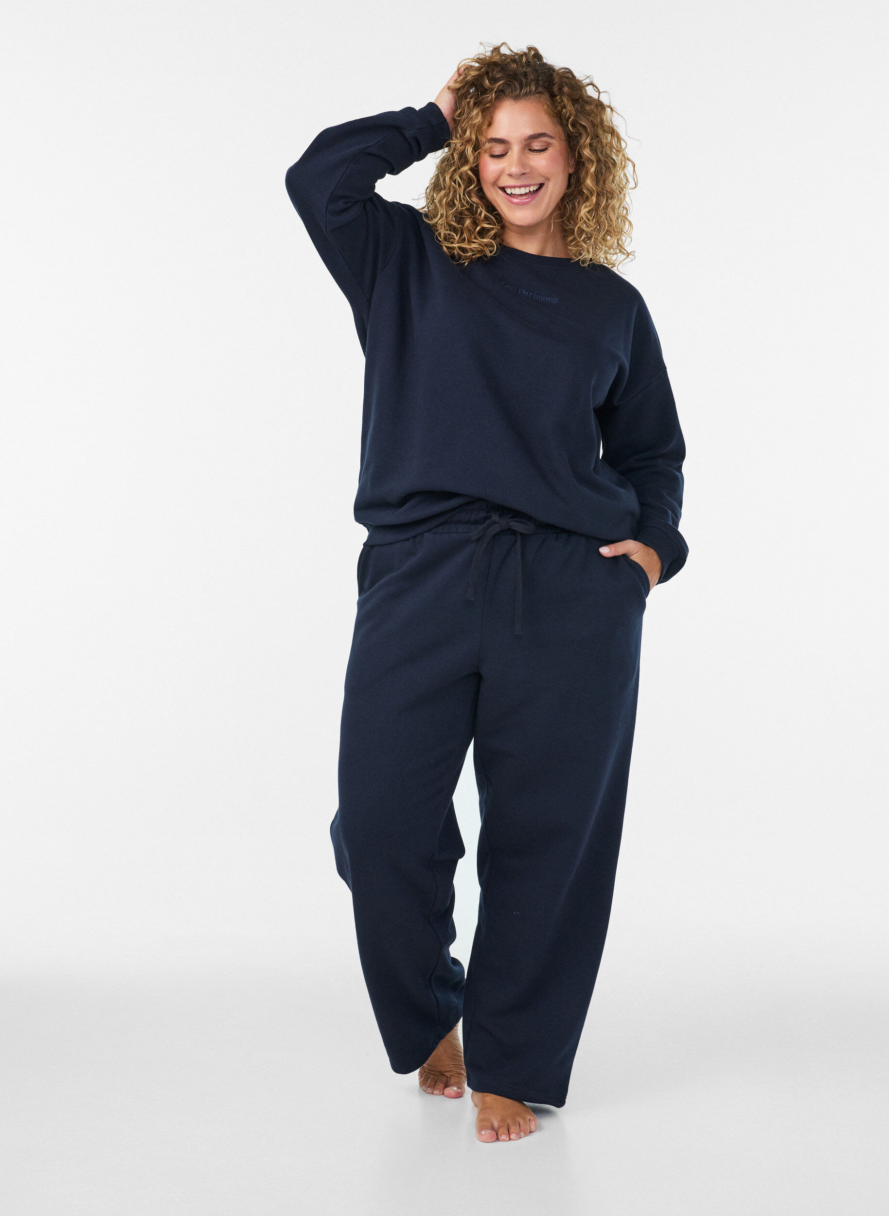 ZizziSweatpants med lommer, Bl&aring;, Model image number 0