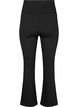 Flared træningsbukser med høj talje, Sort, Packshot image number 1