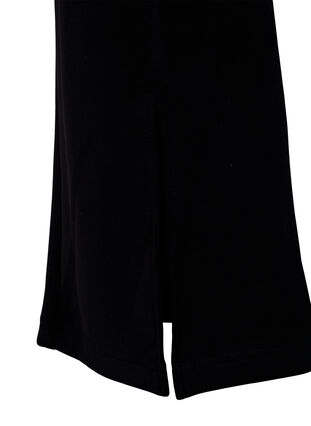 Flare bukser med slids foran, Black, Packshot image number 3