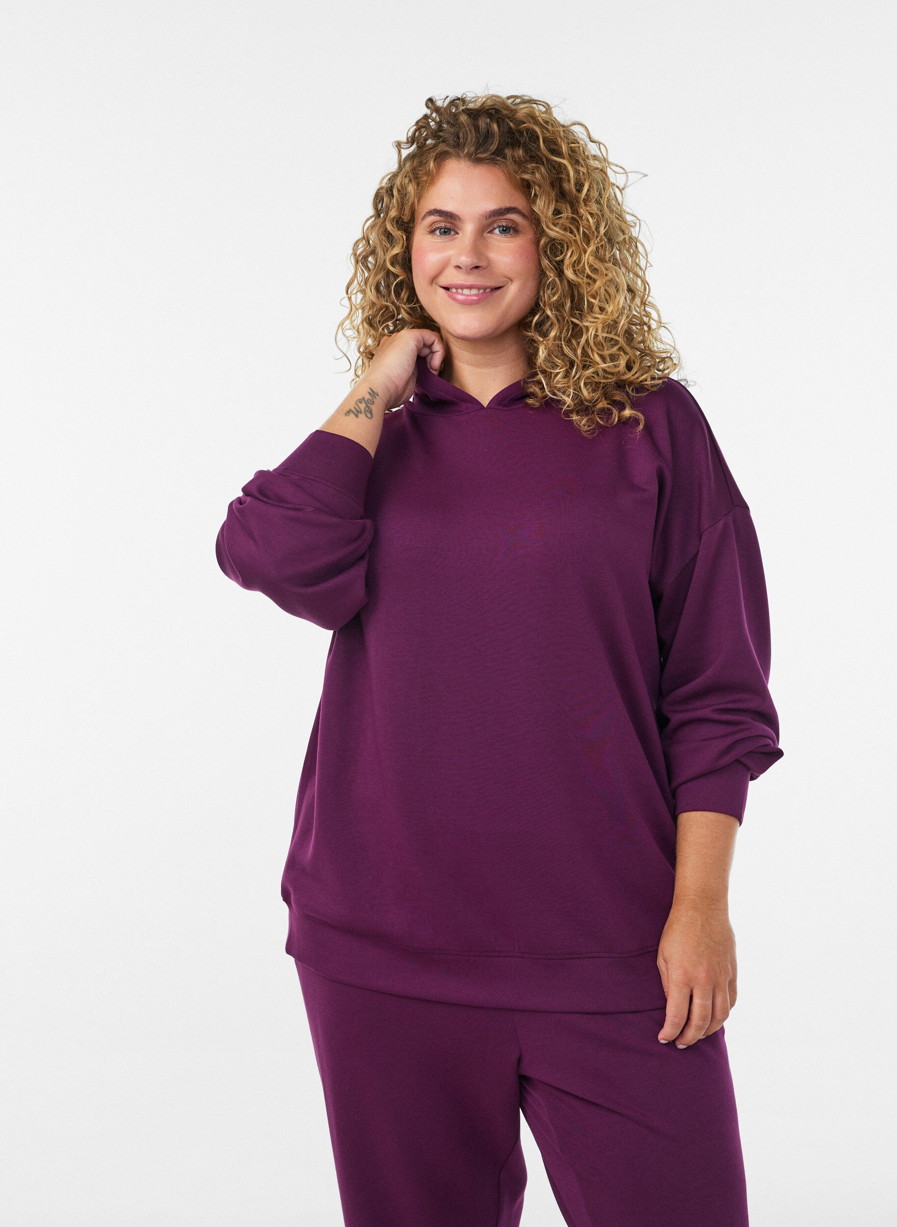 ZizziH&aelig;ttetr&oslash;je i jersey, Lilla, Model image number 0