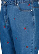 Mille mom fit jeans med broderi, Blå, Packshot image number 2