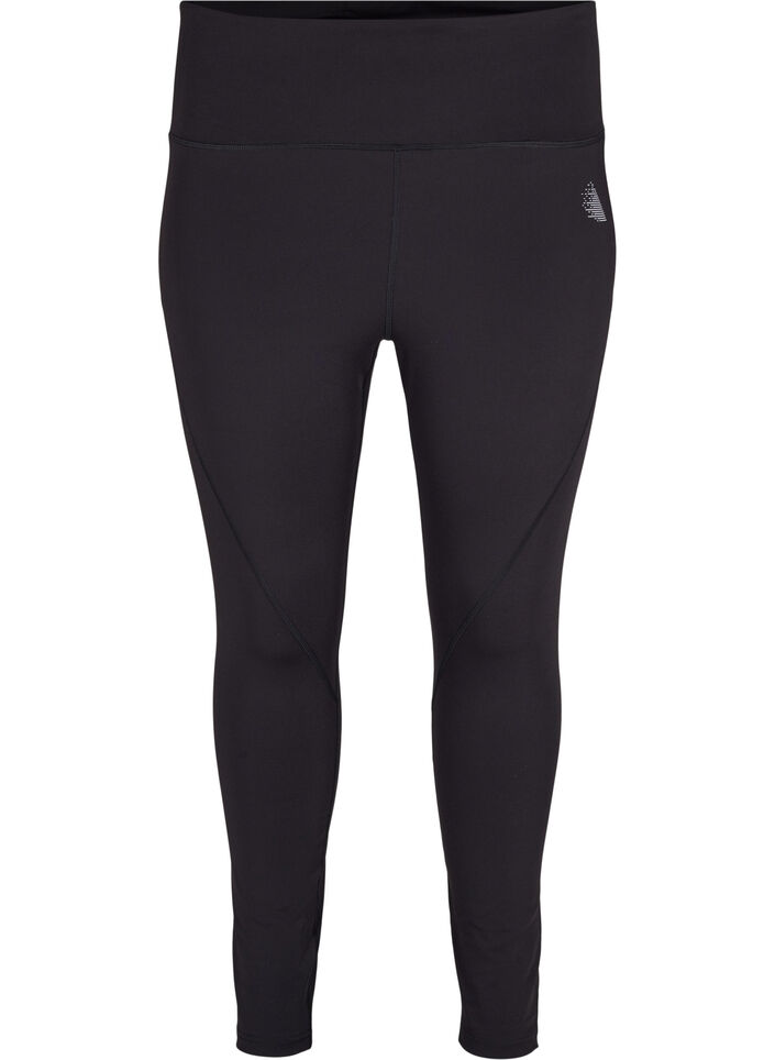 CORE, V-SHAPE DEFINE TIGHTS - Cropped træningstights med v-form bagpå, Black, Packshot image number 0