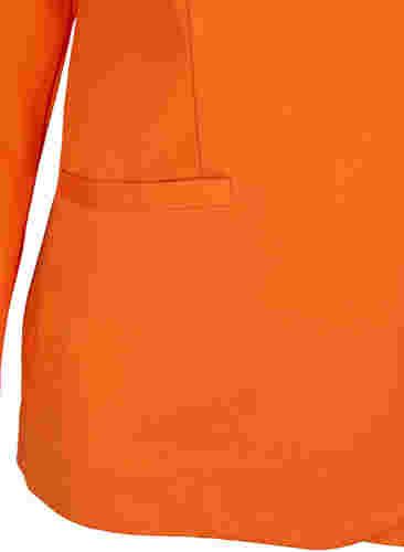 Enkel blazer med knaplukning, Mandarin Orange, Packshot image number 3