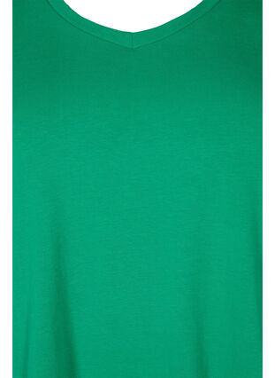 Ensfarvet basis t-shirt i bomuld, Jolly Green, Packshot image number 2