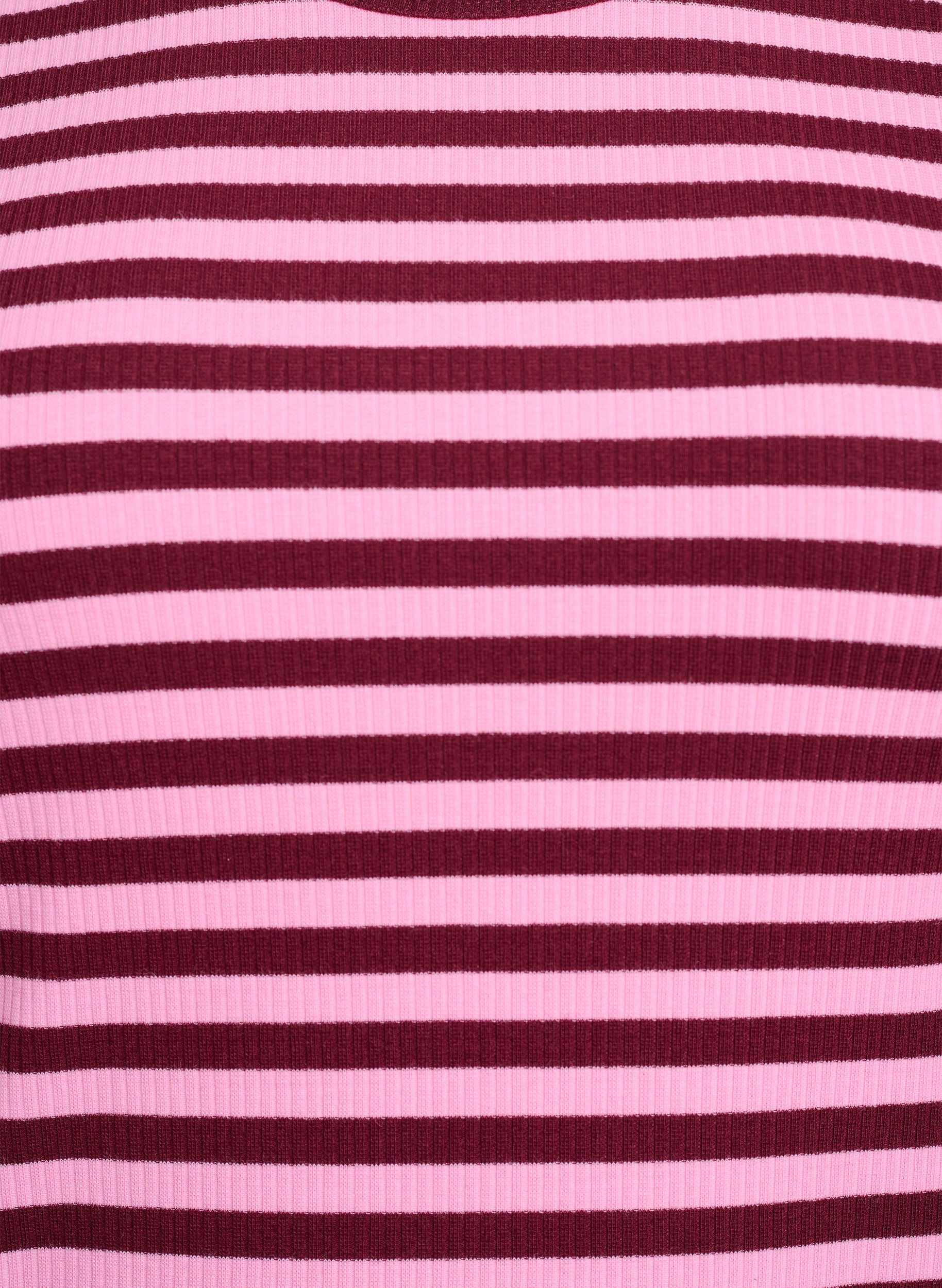 Zizzi Kn&aelig;lang T-shirtkjole i ribbet jersey, M&oslash;rk Bordeaux, Packshot image number 2