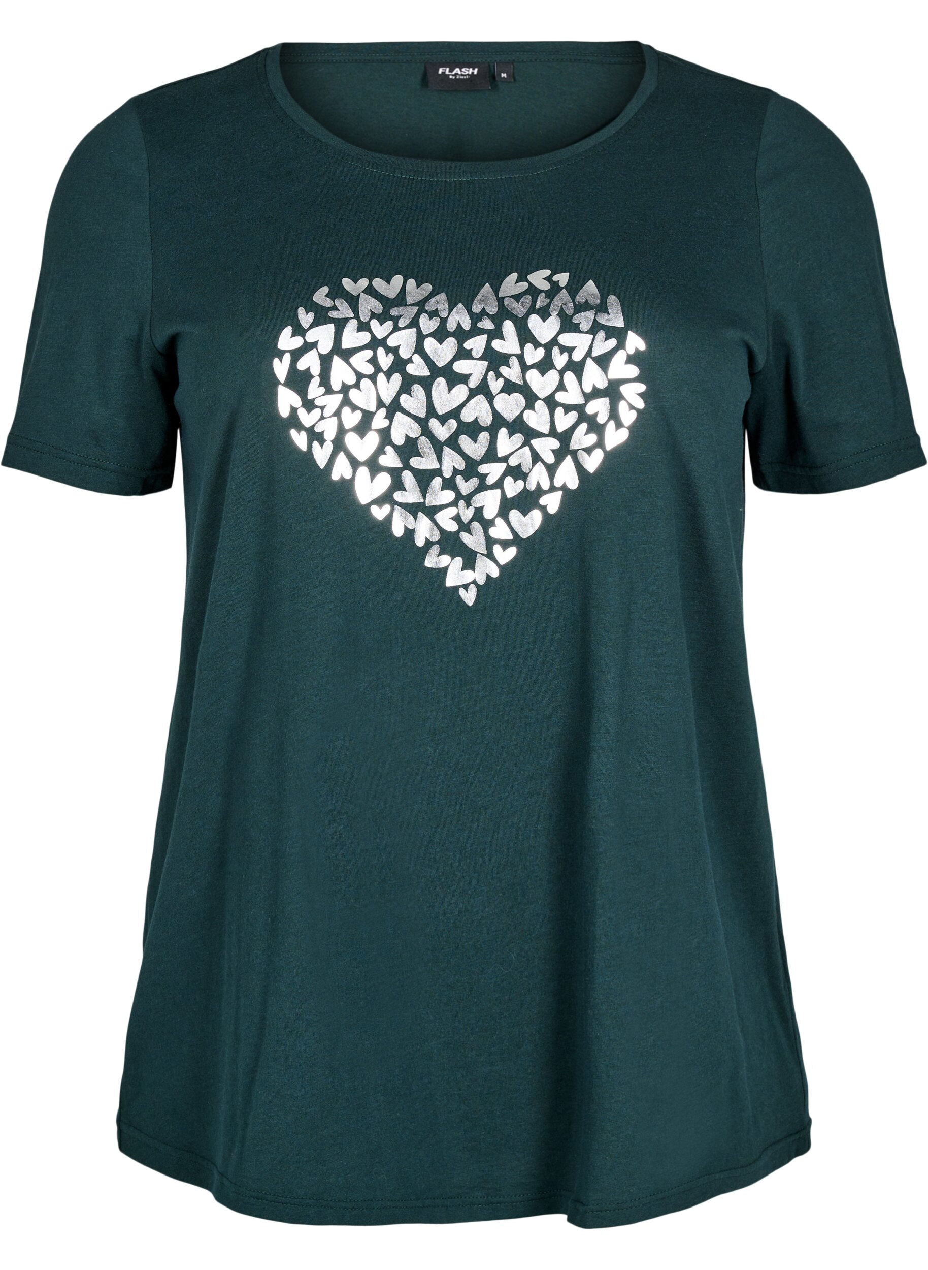 Zizzi FLASH - T-shirt med motiv, Gr&oslash;n, Packshot image number 0