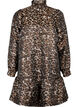 Kort jaquard kjole med leopardmønster, Brown Leo AOP, Packshot image number 0
