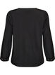 Skjortebluse med broderie anglaise, Sort, Packshot image number 1