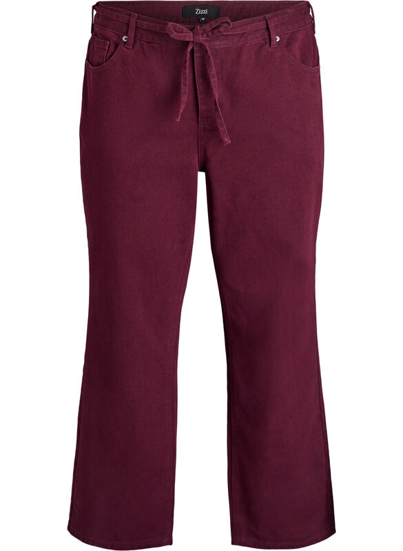 Farvede Jeans Med HøJ Talje Og BindebåNd