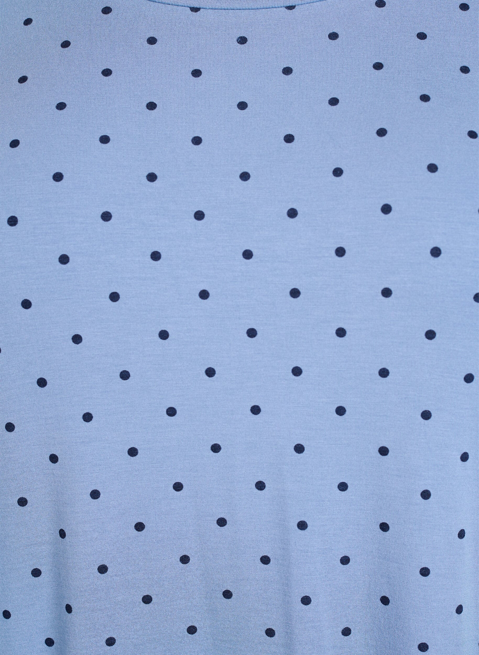 Zizzi Natbluse i modal med lange &aelig;rmer, Bl&aring;, Packshot image number 2