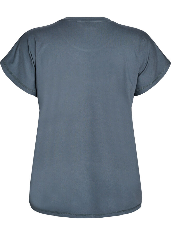 Ensfarvet tr&aelig;nings t-shirt, Gr&oslash;n, Packshot image number 1