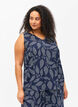 Printet top med v-hals , Navy B. w. Dot Leaf, Model image number 0