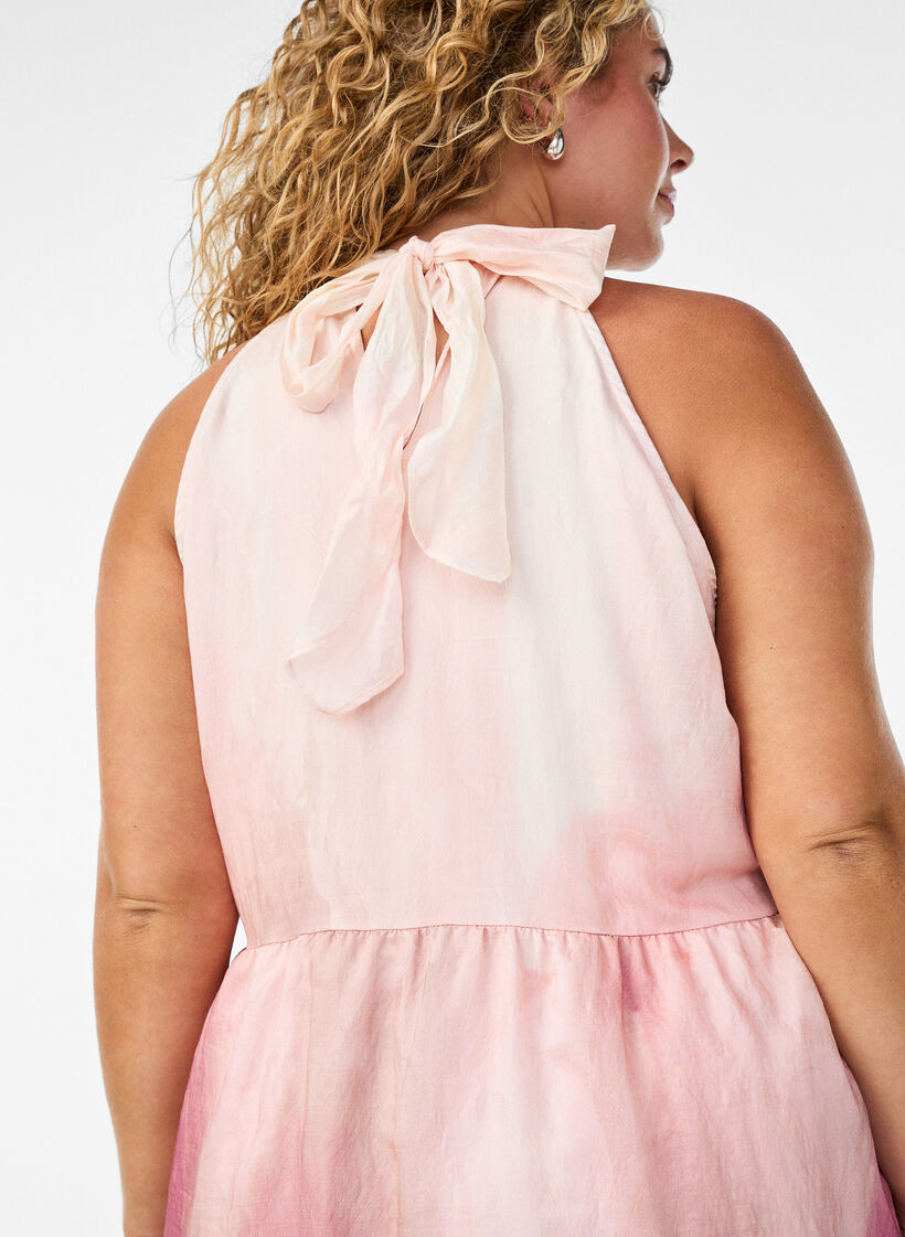 Midi festkjole med halterneck, Lyser&oslash;d, Model image number 2