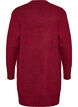 Meleret strik cardigan med lommer, R&oslash;d, Packshot image number 1