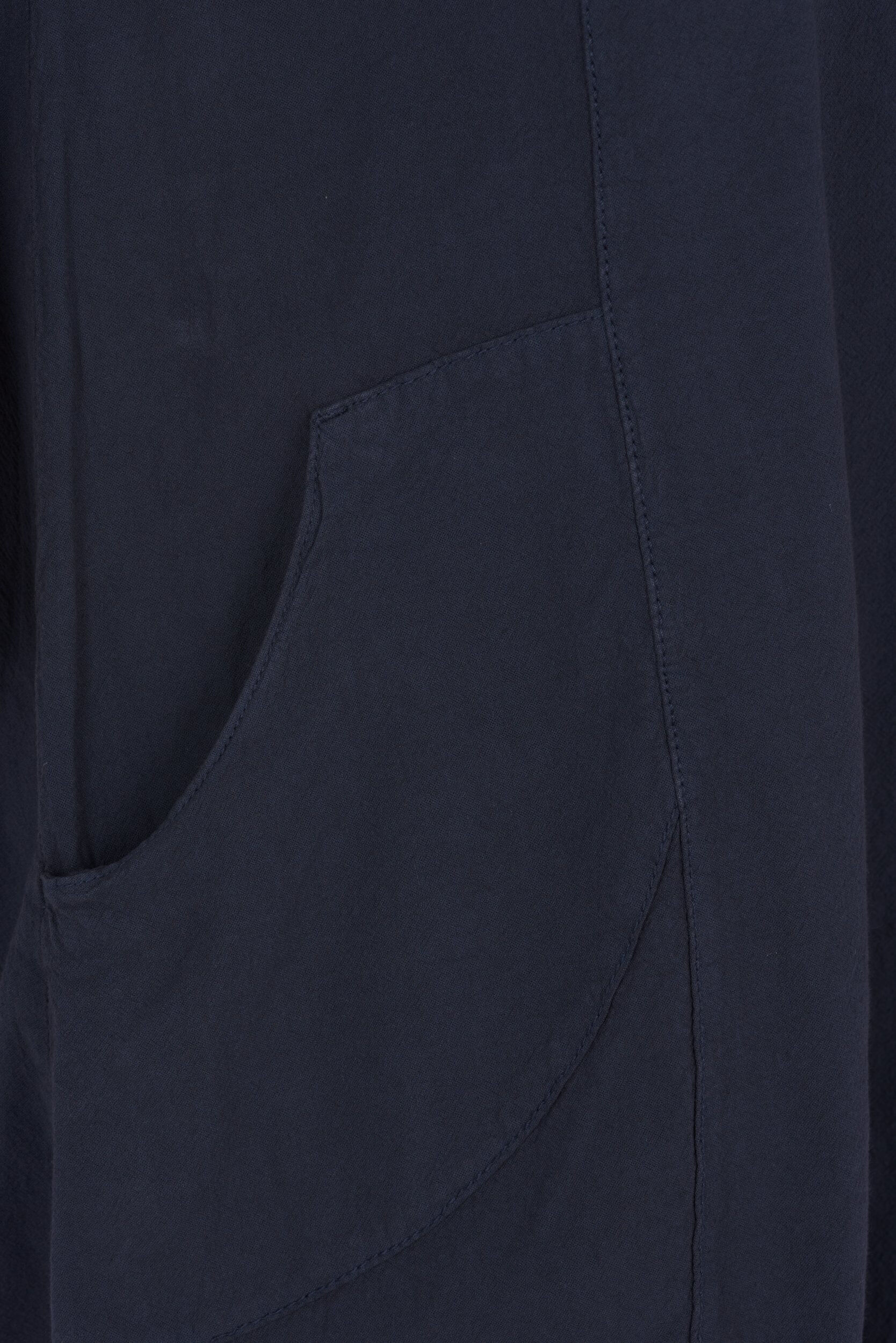 Zizzi Kort&aelig;rmet kjole i bomuld, Bl&aring;, Packshot image number 3