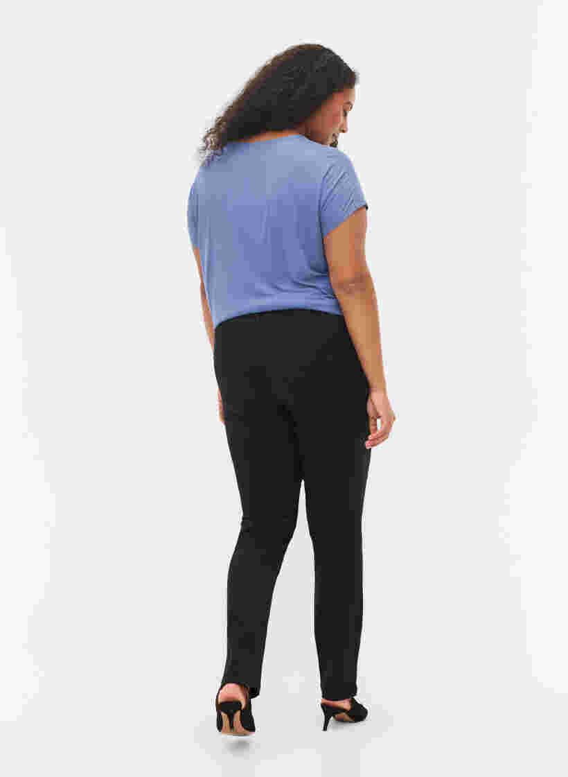 Slim fit Emily jeans med normal talje, Black, Model image number 2
